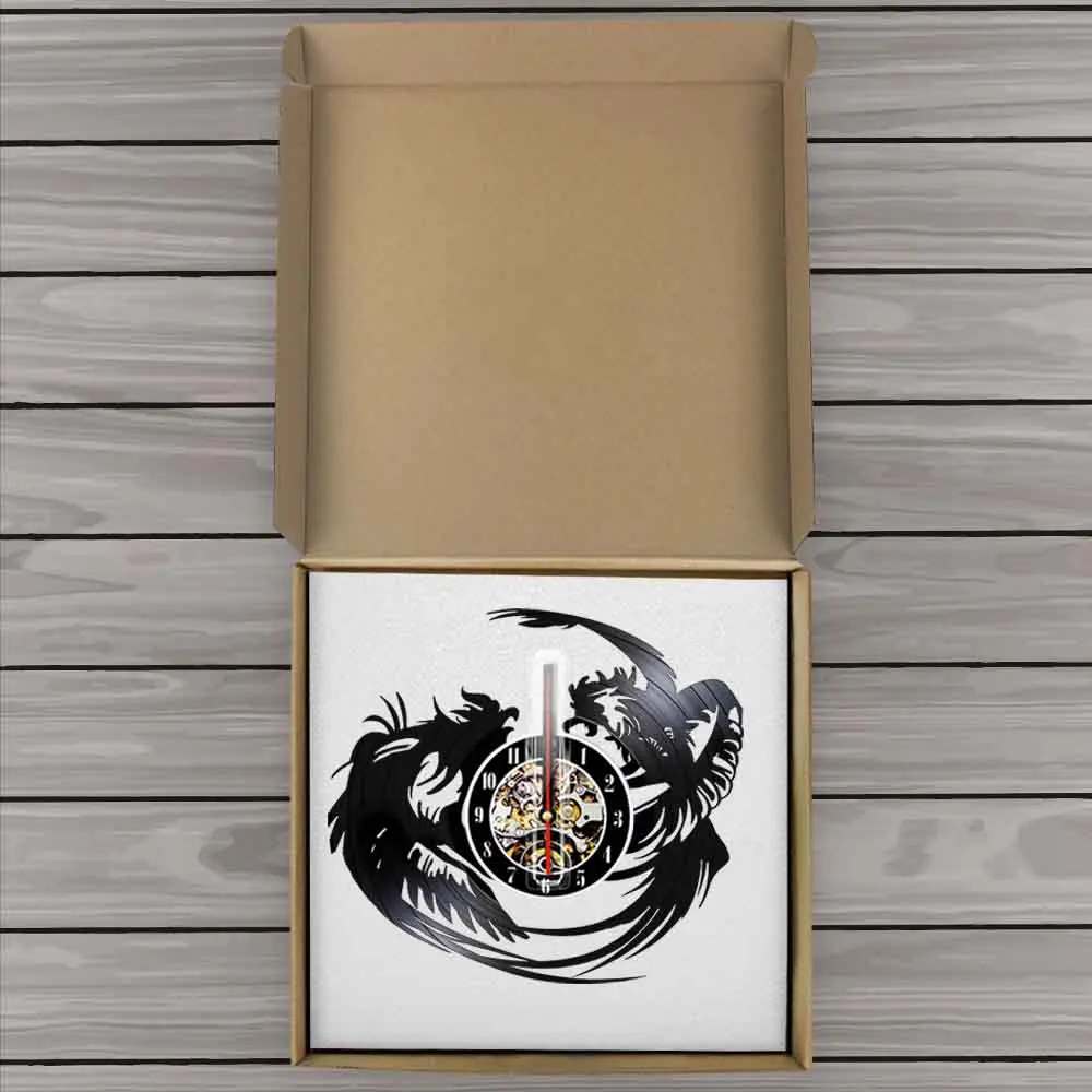 Настенные часы с виниловой пластиной украшение для крепкого творчества в стиле