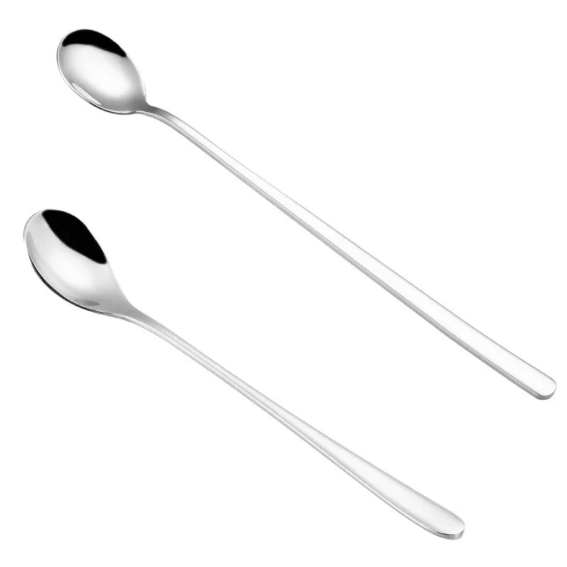 Кофейная ложка из нержавеющей стали длинная десерт мороженое ложки розовое