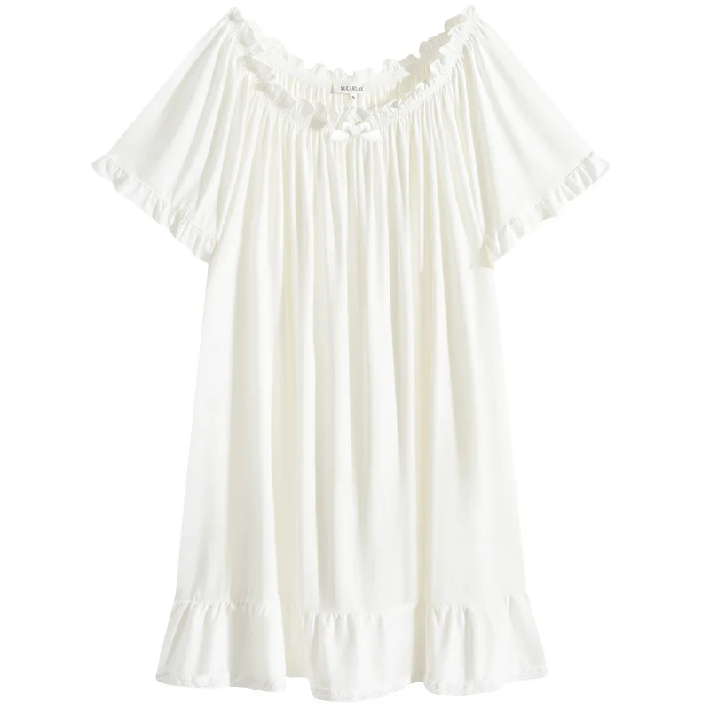 

Nightgown Female Loose Pajamas Household Koszula Nocna Camisones Para Dormir Gecelik Robe De Nuit Pyjama Femme Bathrobe