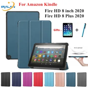 Новинка чехол для Amazon Kindle Fire HD 8 2020 Магнитный Тонкий кожаный чехол-подставка для kindle fire HD 8 Plus 2020 чехол для планшета + пленка + ручка