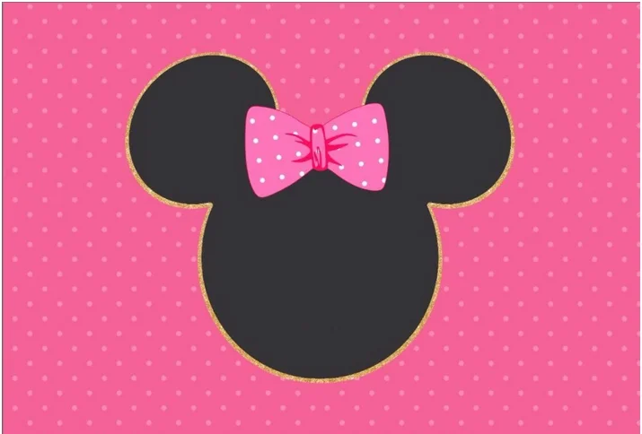 5x7 футов белый розовый узор в горошек мышь бант детский душ пользовательский