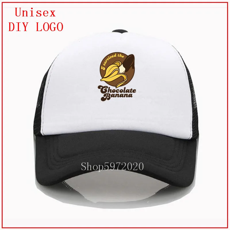 Шоколадный банан выживает Черная Женская кепка бейсболка женские головные уборы