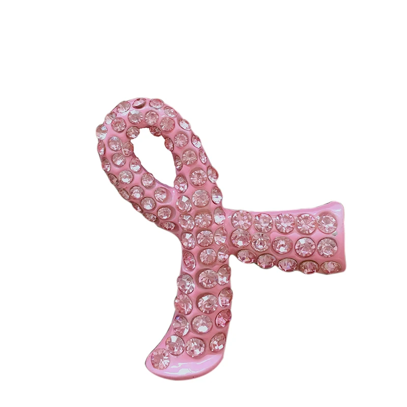Брошь MZC с розовой лентой для предотвращения рака груди украшение платья