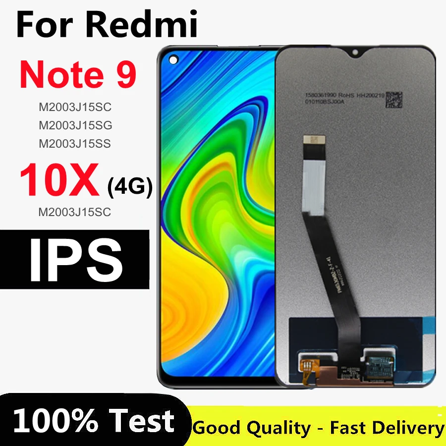 

6.53" For Xiaomi Redmi Note 9 lcd for redmi 10x LCD Touch Screen Digitizer For Redmi Note9 Display Screen