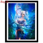 5D квадратные алмазов картина Фэнтези девочка стрельба из лука мозаика набор для алмазной вышивки Распродажа мультфильм шаблон Вышивка крестом полная дрель