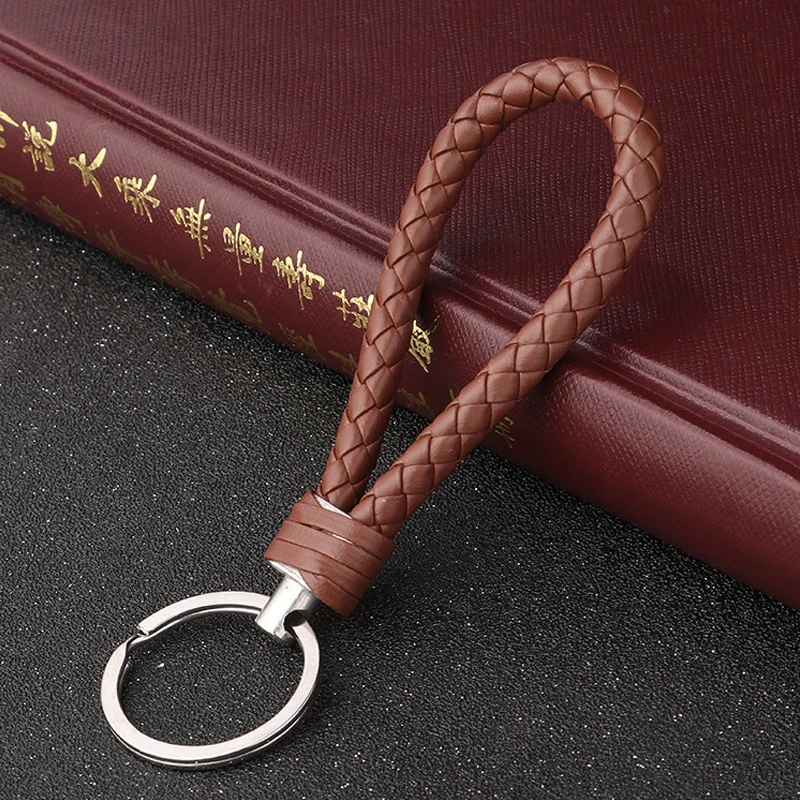 Мода ручной работы металлическая кожа плетеные веревки настенные брюки брелок DIY