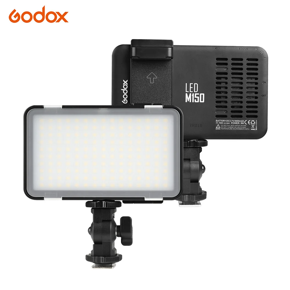 

Godox LEDM150 Mini LED Video Light 5600K Dimmable Fill-in Light CRI 95+ with Phone Bracket for DSLR Camera Camcorder Smartphone