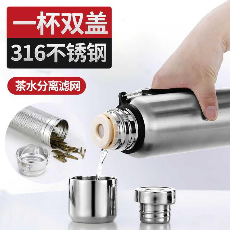 

304 Stainless Steel Vacuum Flask Straight Protable Large Capacity Thermos Bottle Vakuum Thermocup Hiking Thermos Camping HH50BW