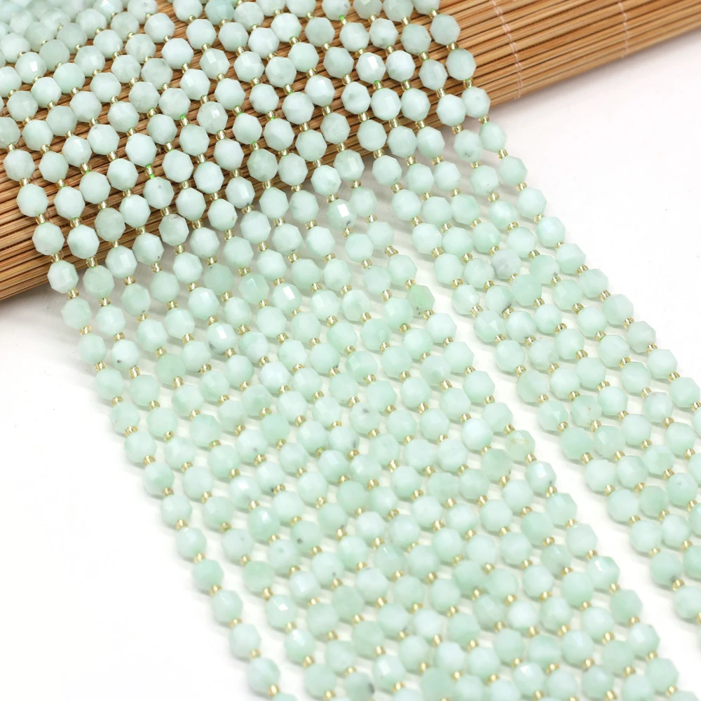 

Natural stone semi-precious stone cut bead green angel advanced delicate simple beads DIY Necklaces Earrings for Women Gifts