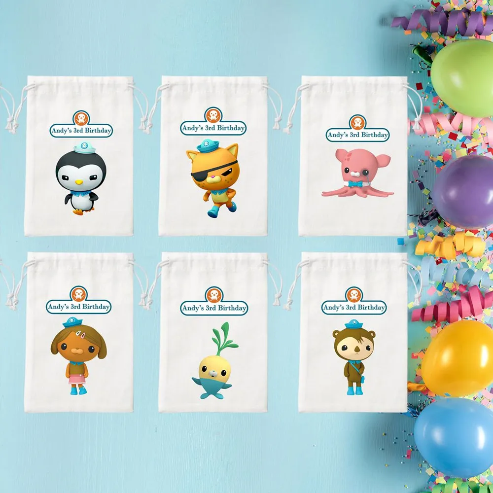 Персонализированные пакеты для подарков 12 шт. на день рождения восьмиядерные