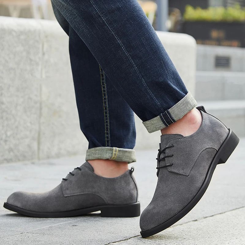 Мужская обувь Обувь из коровьей замши Брендовая модная деловая повседневная