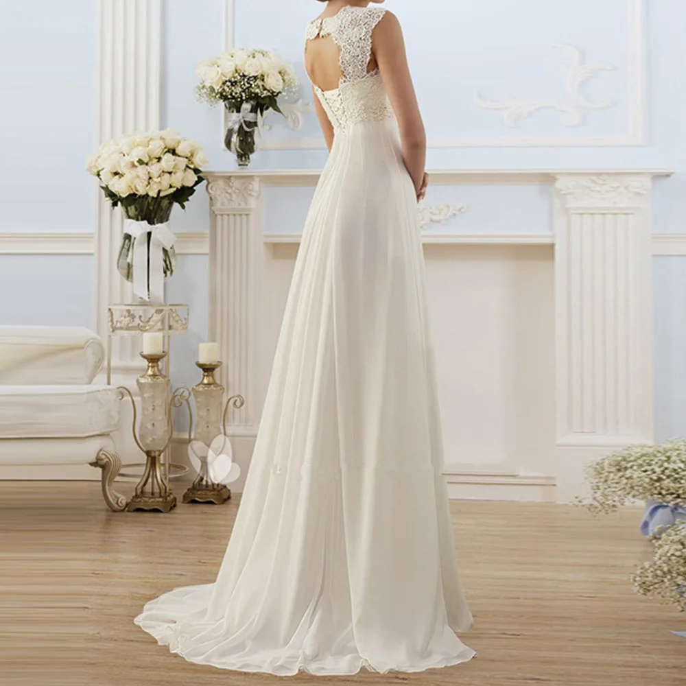 Платье белое кружевное вечернее платье 2020 с квадратным вырезом без рукавов