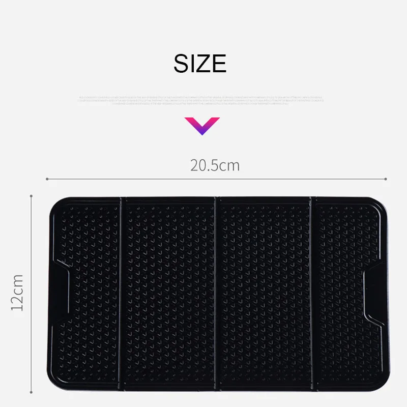 

Black Car Phone Holder Universal Mobilephone Wall Desk Sticker Multi-Functional Nano Rubber Pad Car Mount Phone Support 1Pc