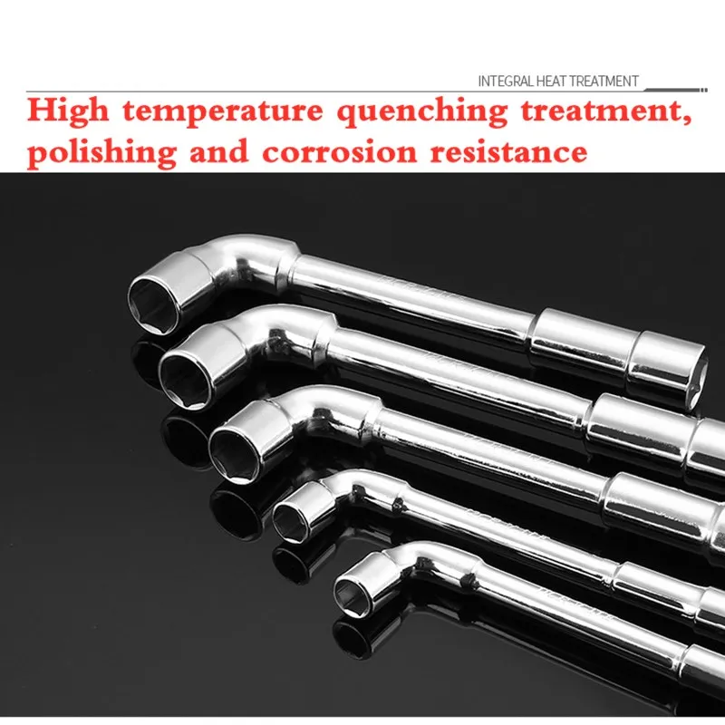 

high quality 6-19mm Double End Spanner Chromium-vanadium Steel Mirror Socket Wrenches L Shaped Tubular Angled Wrench Hand Tool
