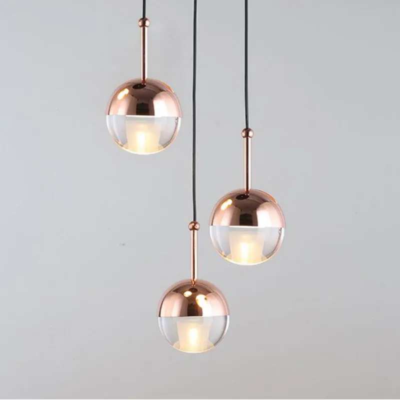 Nordic modern rose gold crystal ball декоративная лампа индивидуальный дизайн Лофт коридор