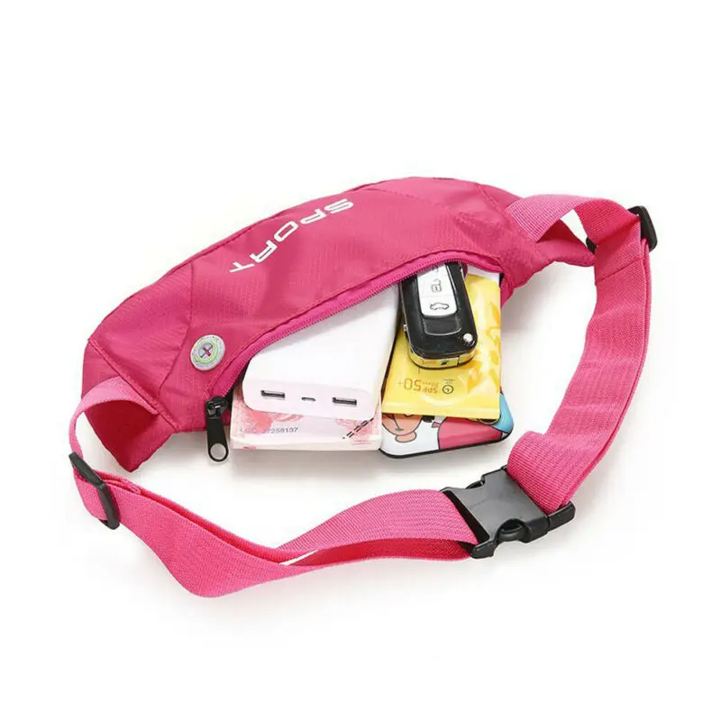 

2020 Durable Running waist pack Sports Fanny Pack Waist Bum Bag Travel Slim Belt Phone Pouch adjustable straps for Men Women