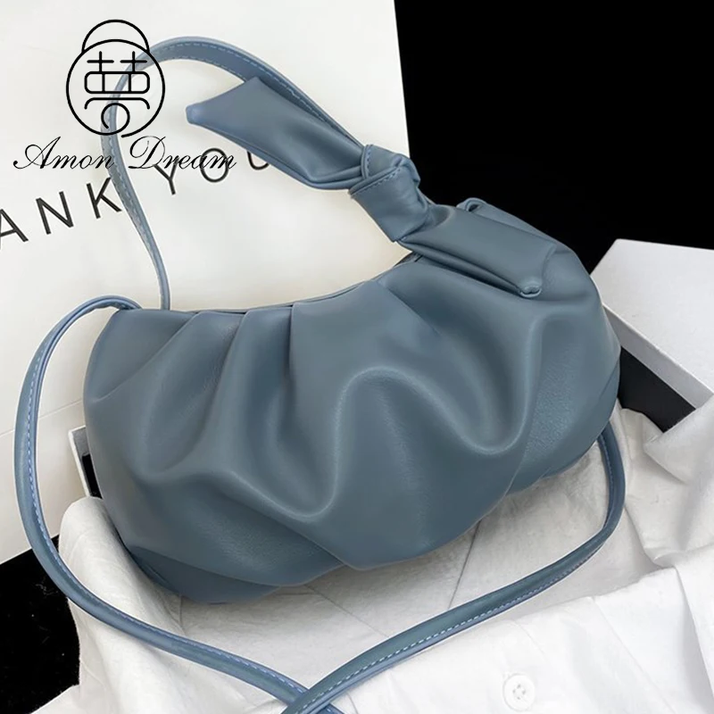 Однотонная сумка через плечо из искусственной кожи высокого качества мягкие