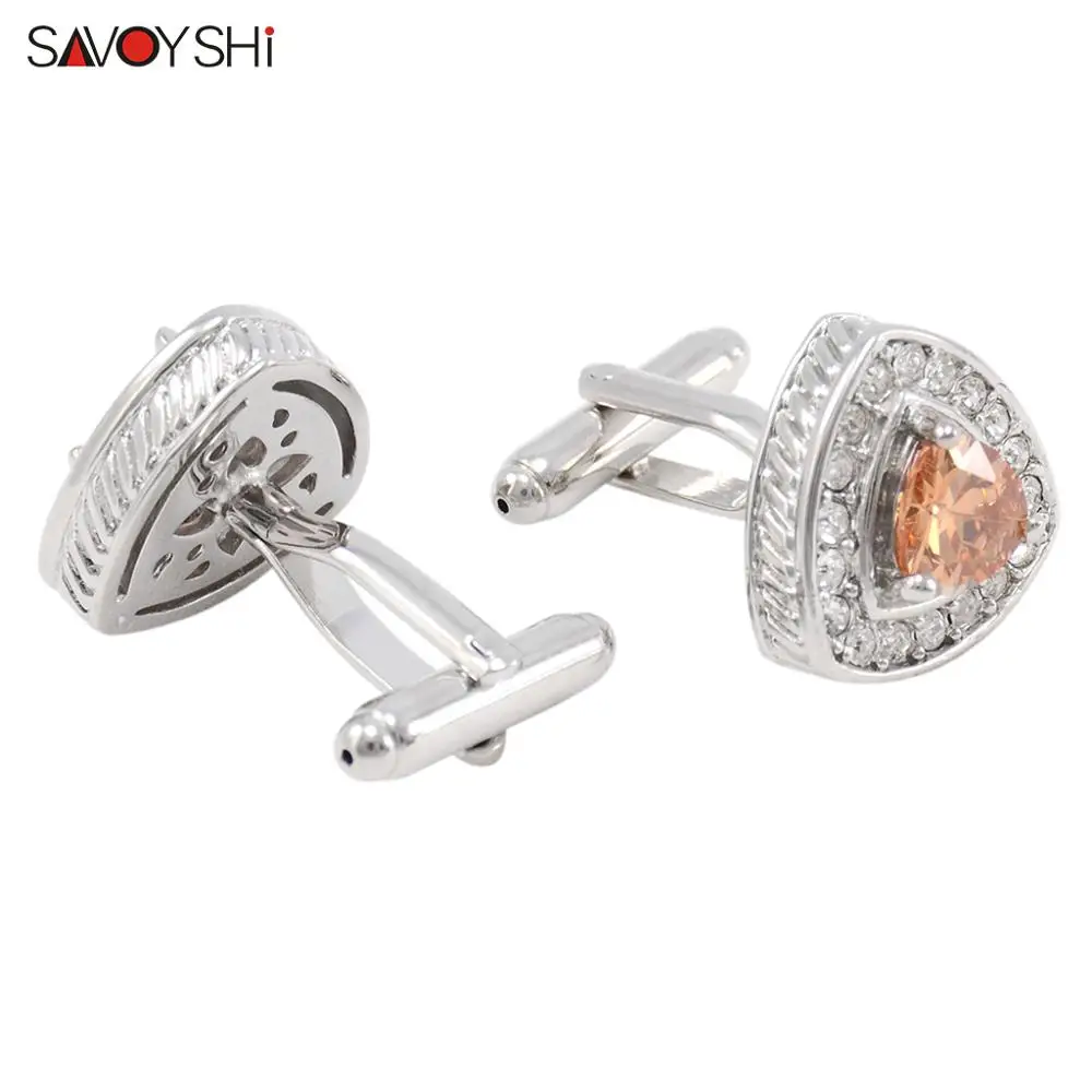 

SAVOYSHI Luxury Crystals Cufflinks for Mens Suit Shirts Cuff buttons High quality Cuff links Wedding Best Man Gift Jewelry