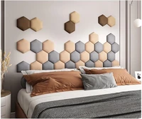 new bed headboards hexagonal head board soft bag self adhesive board background decorative painting front panels home decor