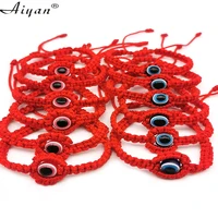 12 pieces blue eyes and red eyes flower red line hand wove bracelets offer exorcism protection also can be given as a gift
