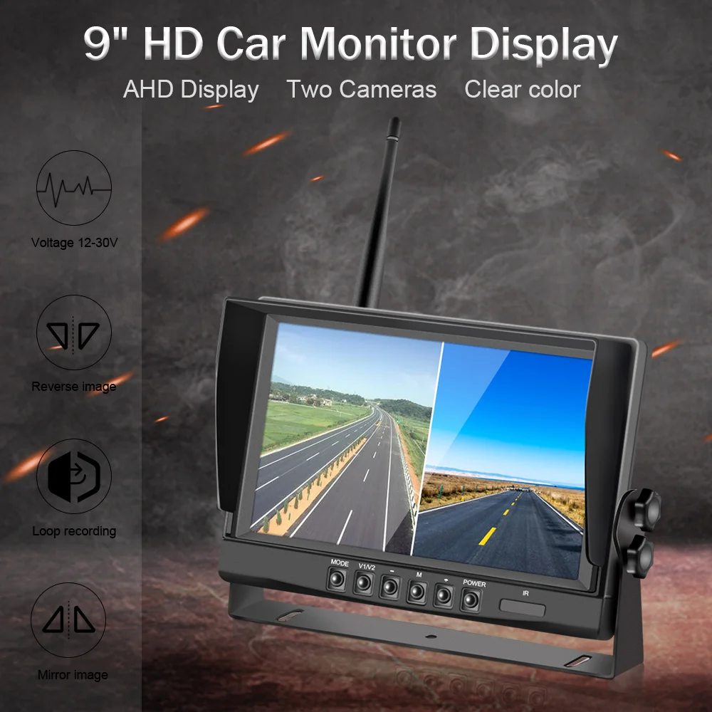 Зеркало заднего вида для автомобиля камера 9 &quot с поддержкой Wi-Fi 360 | Автомобили и