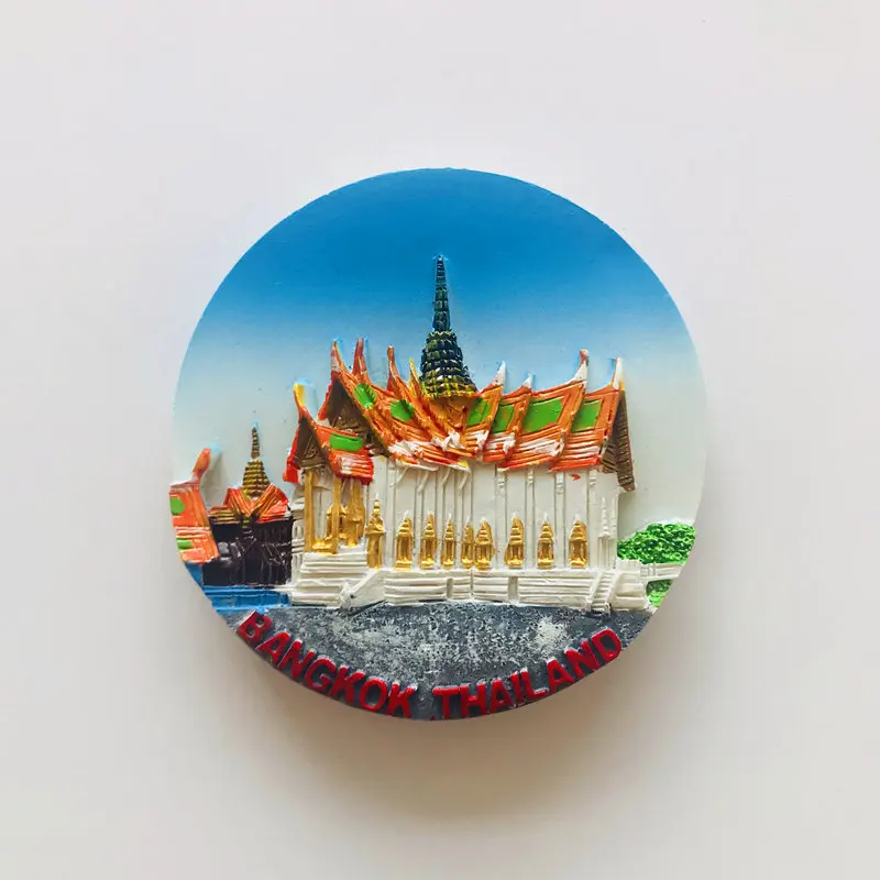 F4 Таиланд, наклейка на холодильник, 3d стерео, Таиланд, Таиланд, Phuket, нефрит, Будда, храм, большой дворец, туристический сувенир, магнит на холодильник - Color: F4