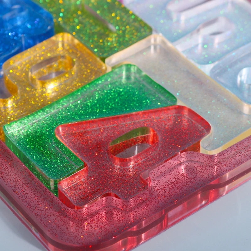 

Crystal Epoxy Resin Mold Number Puzzle Casting Silicone Mould DIY Crafts Jewelry Making Tools