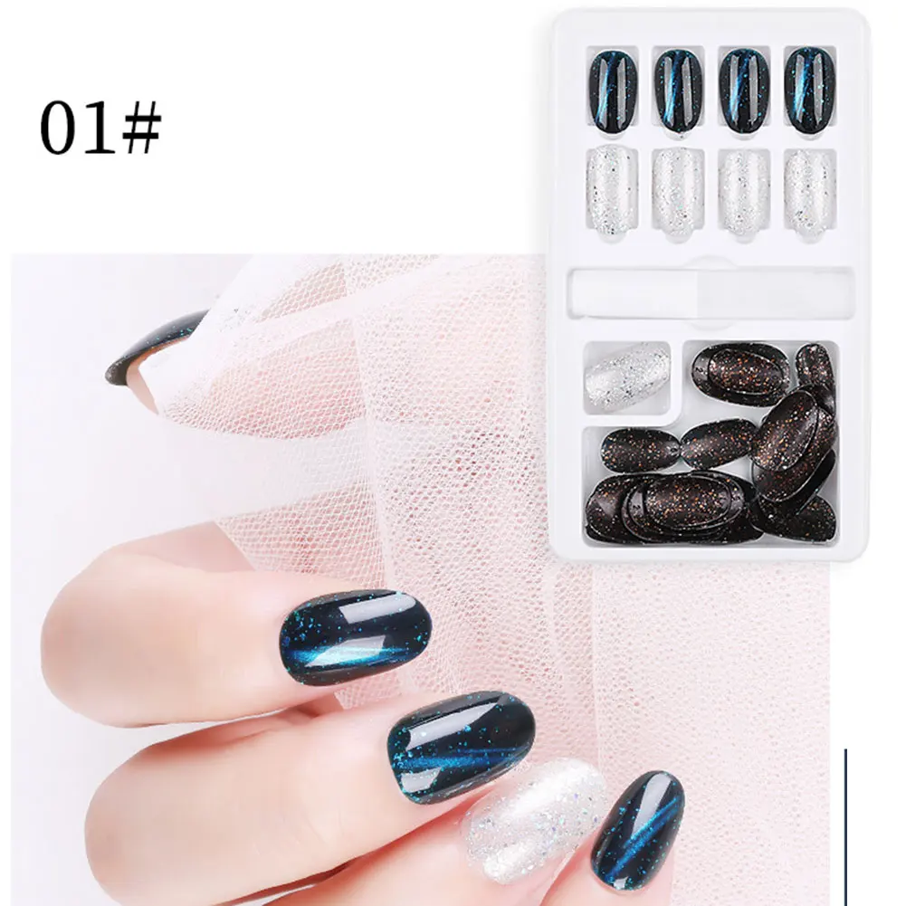 Лучшие переносные съемные накладные ногти полное покрытие водонепроницаемые