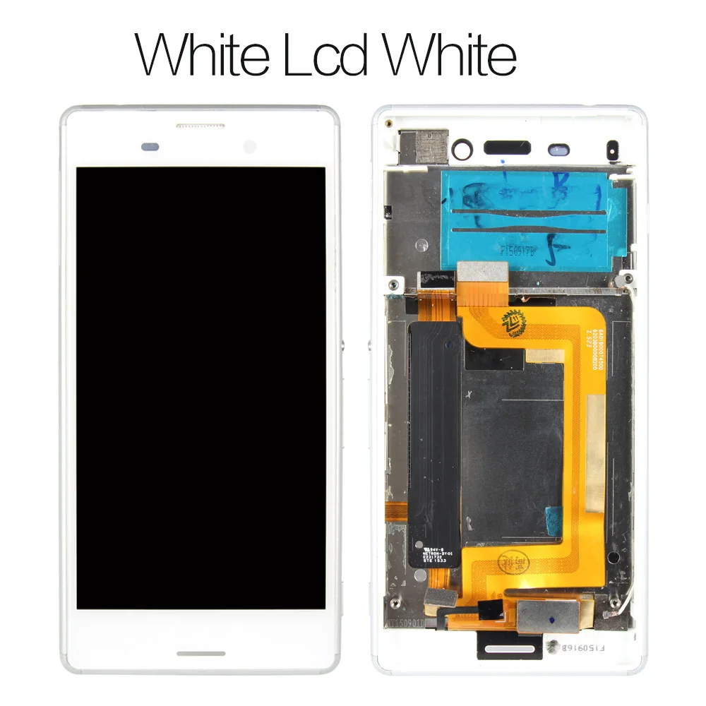 1SIM White Frame 5,0 ''1280x720 ips lcd для SONY Xperia M4 Aqua lcd дисплей E2303 E2306 E2353 E2312 E2333 E2363 сенсорный экран дигитайзер - Цвет: 1SIM White Frame