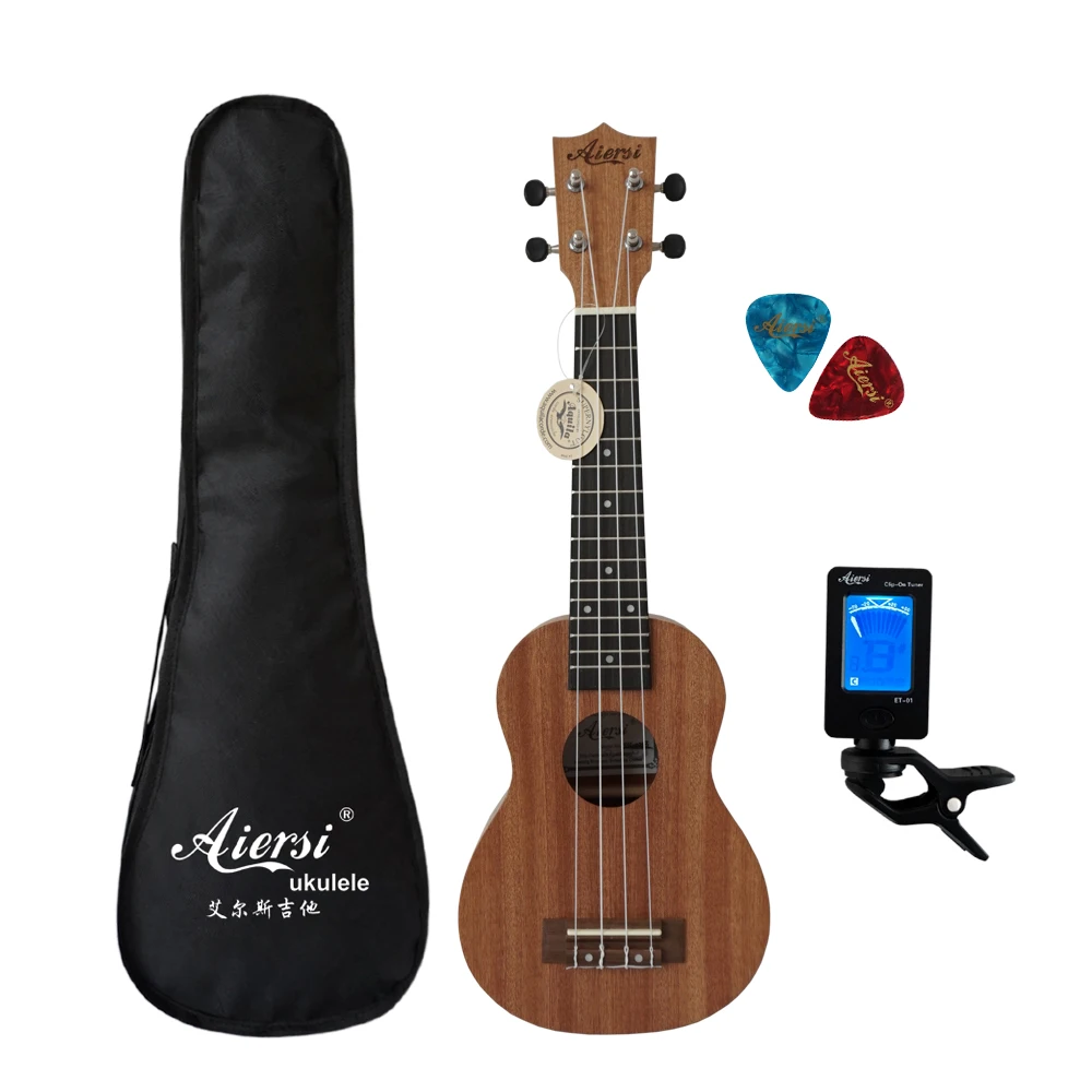 21 дюймов полный набор студенческий цвет ukelele заводская цена красное дерево сопрано Гавайские гитары укулеле - Цвет: 21B with bag tuner