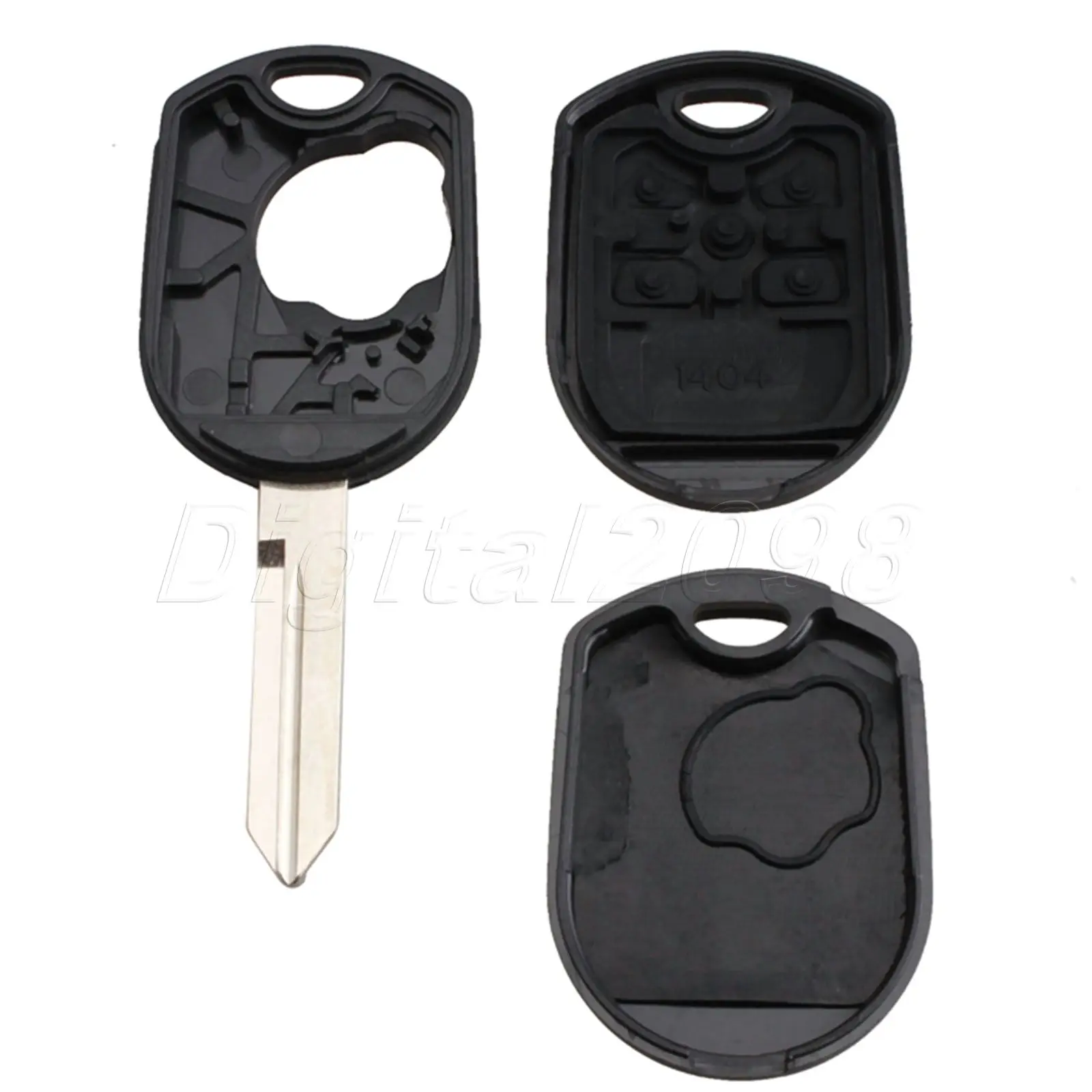 Yetaha 3 кнопки дистанционного ключа оболочки чехол Fob Uncut лезвие для Ford Edge Explorer Flex Focus