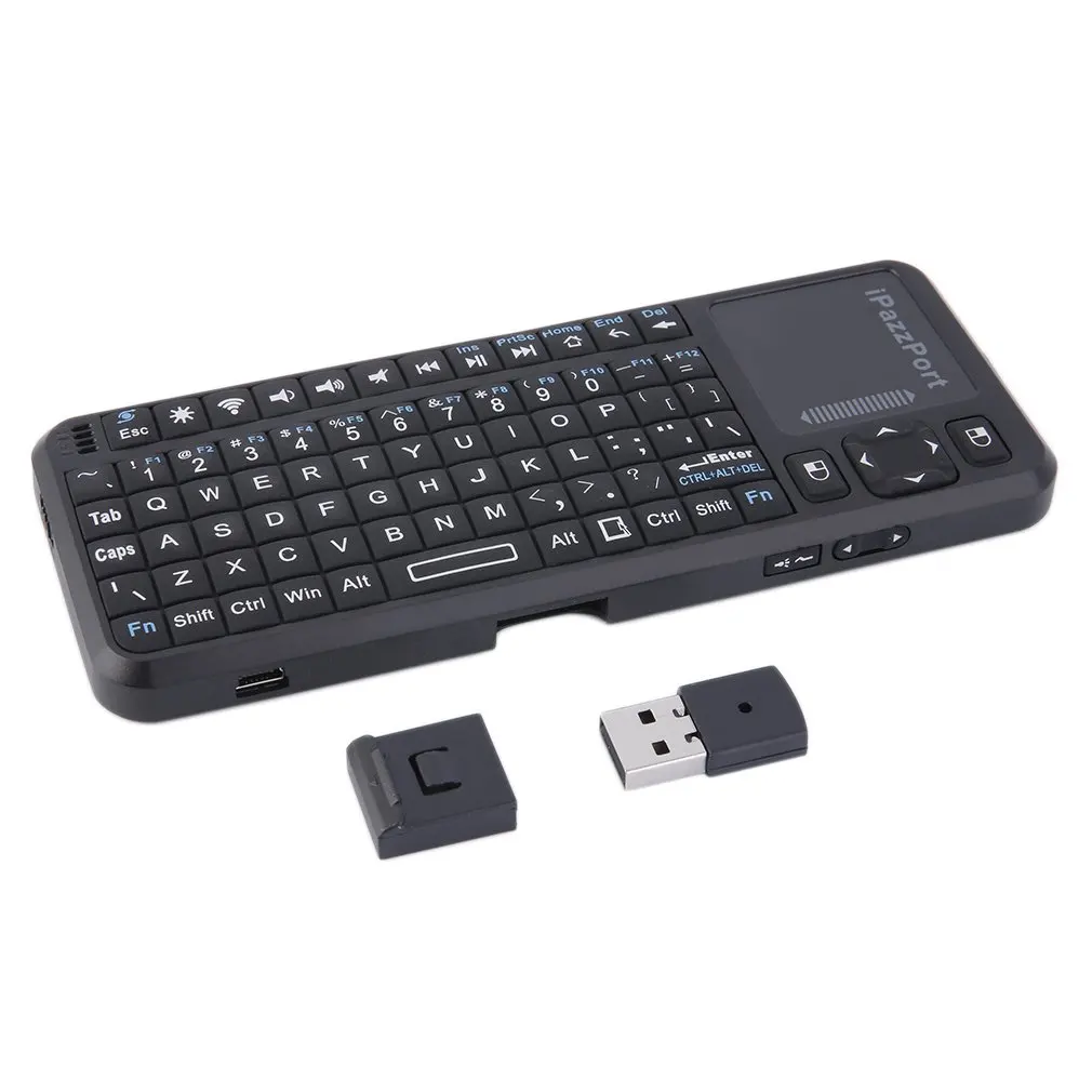 Оригинальная iPazzPort 19s Русская клавиатура 2 4G мини беспроводная Air Mouse с тачпадом