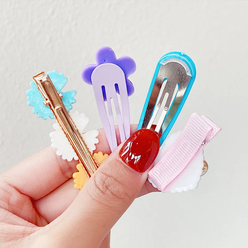 14 шт./компл. новые милые красочные заколки для волос с мультяшными цветами