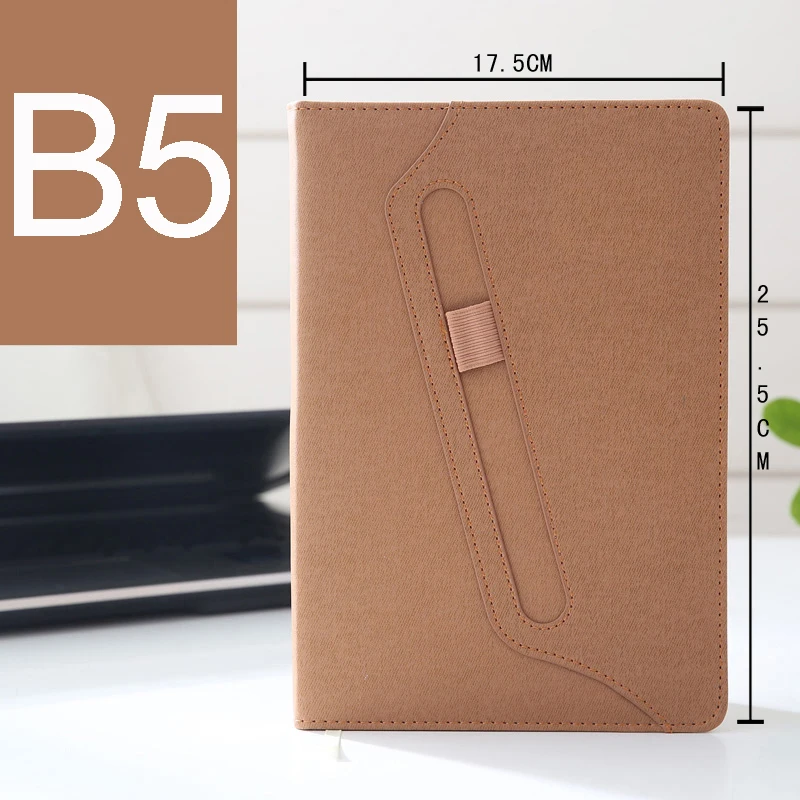 B5 Black Утолщенная записная книжка A5 B5, офисная, Школьная, канцелярская,,, ежедневник, бизнес-блокнот, кожаный дневник - Цвет: B5 Black