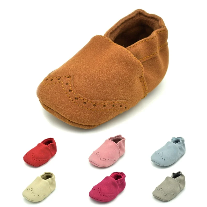 

Spring Summerborn Baby Kids Sneakers Flock Leather Infant Toddler Shoes Shallow Moccasins First Walkers
