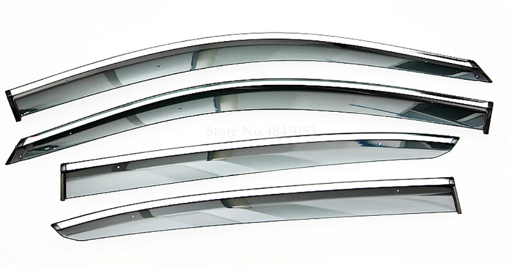 

ABS Window Visor Vent Shade Rain Sun Guard Deflectors Awnings Shelter Cover Trim 4Pcs For Honda Accord 2003-2018