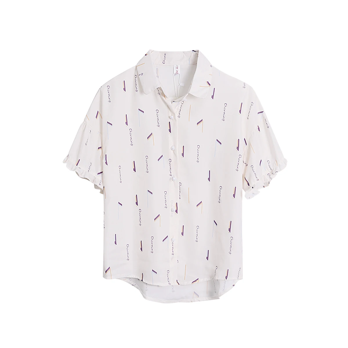 

COIGARSAM Short Sleeve Shirt Womens tops New Summer Women shirts 1690