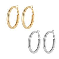 simple round circle metal hoop earrings for women earrings gold and sliver circle earring accessories
