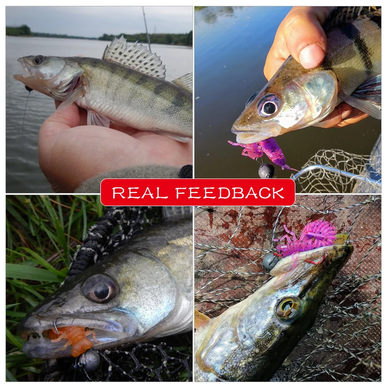 MEREDITH Larva Soft Lures 50mm 62mm 85mm Fishing Artificial Silicone Bass Pike Minnow Swimbait Jigging Plastic Baits Worm |