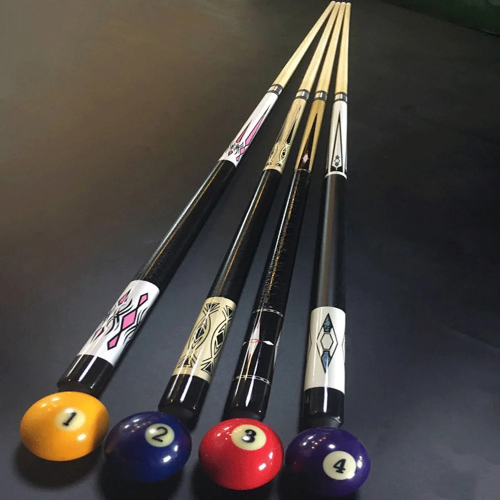 

Wood Pool Cue Billiard House Bar Printing Pool Cue Sticks Billiard Accessory for Practice (Random Color)