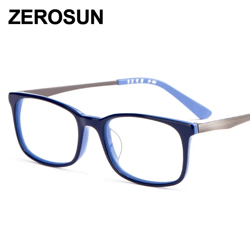 Zerosun оправа для очков мужские ацетатные очки Черепаховые синие рецепта