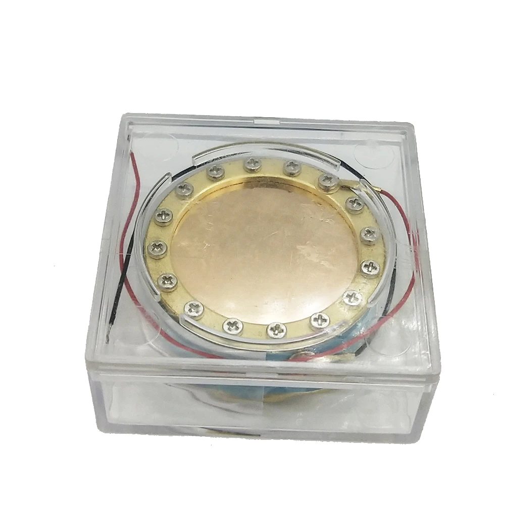 Большой микрофонный картридж 34 мм 24k золотого цвета с двумя проводами и большой