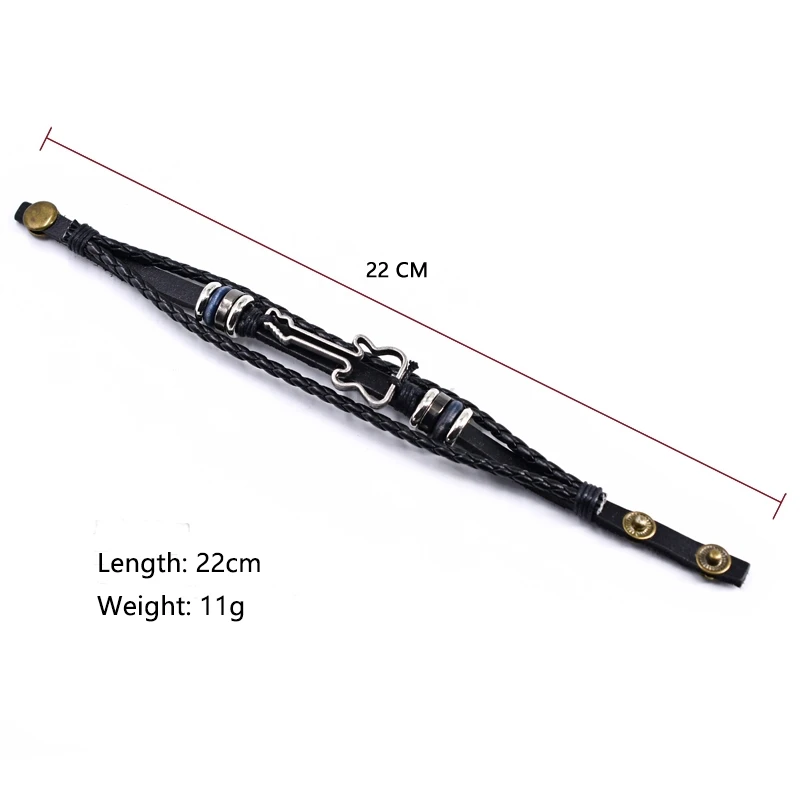 

Charm Men's Leather Bracelet Multilayer Braided Geometric Bracelet Beaded Metal Silver Men's Wristband Hand Strap