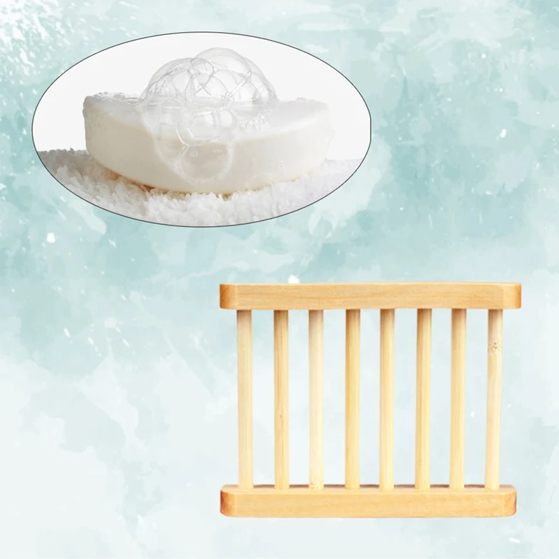 Поднос для мыла из натурального бамбука деревянный держатель полка хранения