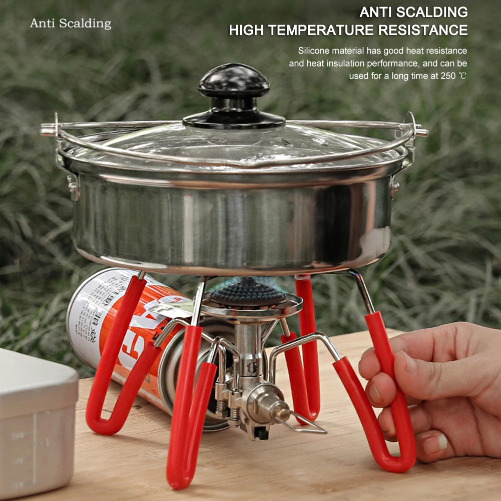 

4pcs Universal Furnace Silicone Vacuum Tube Hose Non-slip Heat Resistance Protective Sleeve Tube Camping Accessories