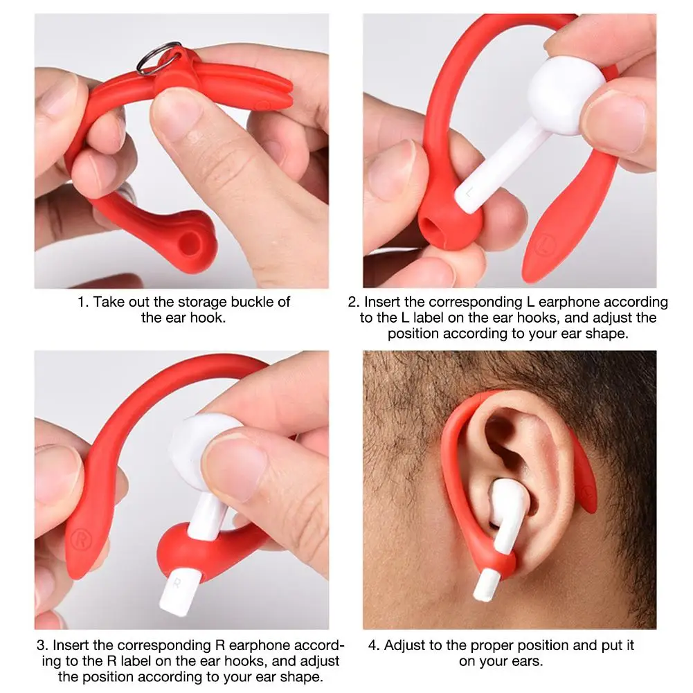 Крючки для ушей портативные с защитой от потери небольшой зажим совместимый AirPods