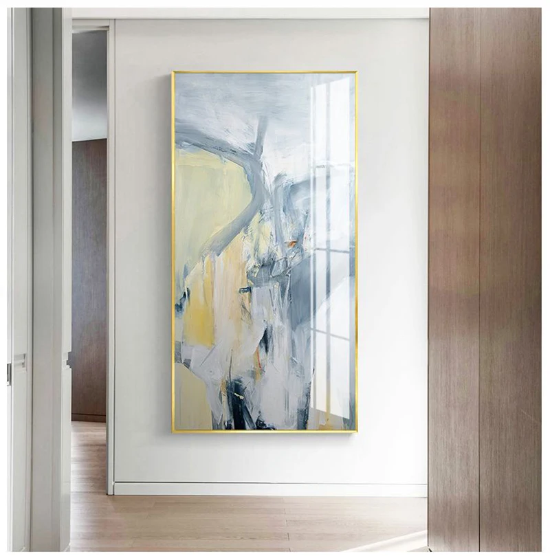 

Wall Painting Abstract Art Blue Geometry Poster and Prints Canvas Painting Creative Line Pictures for Living Room Home Decor