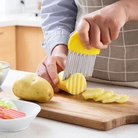 potato slicer stainless steel fruit chips making peeler cutter vegetable kitchen knives fruit tool knife accessories wavy cutter