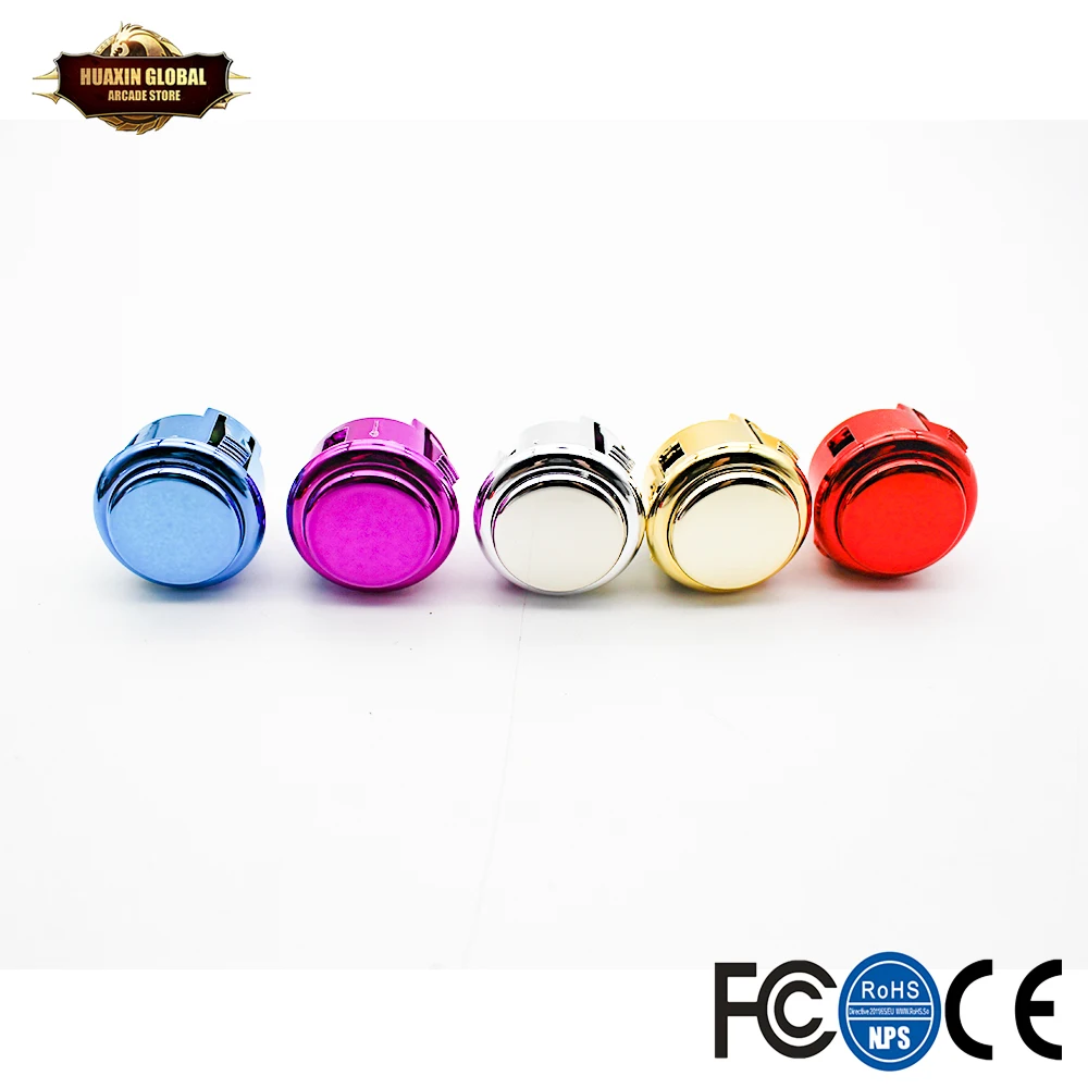 10 шт. в партии копия SANWA OBSF-30 мульти покрытие золото серебро кнопка для USB MAME
