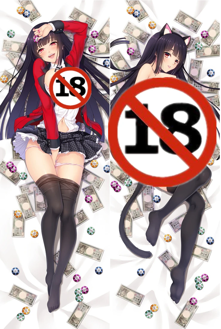 

Anime Kakegurui Compulsive Gambler Jabami Yumeko Cosplay Dakimakura Pillow Case Hugging Body